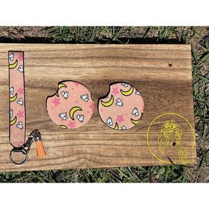 Anime Sailor Moon Car Coasters & Keychain | Car Accessories | Car Coaster